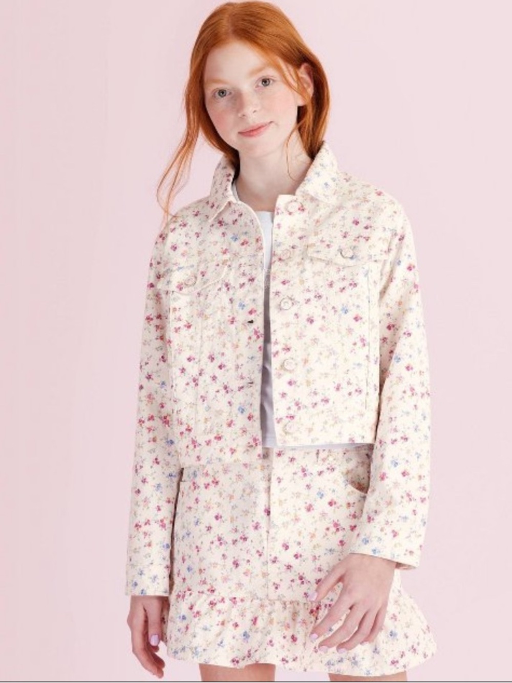 NWT LoveShackFancy x Target  Grace Sunrise Patchwork Denim Jacket - M-XL